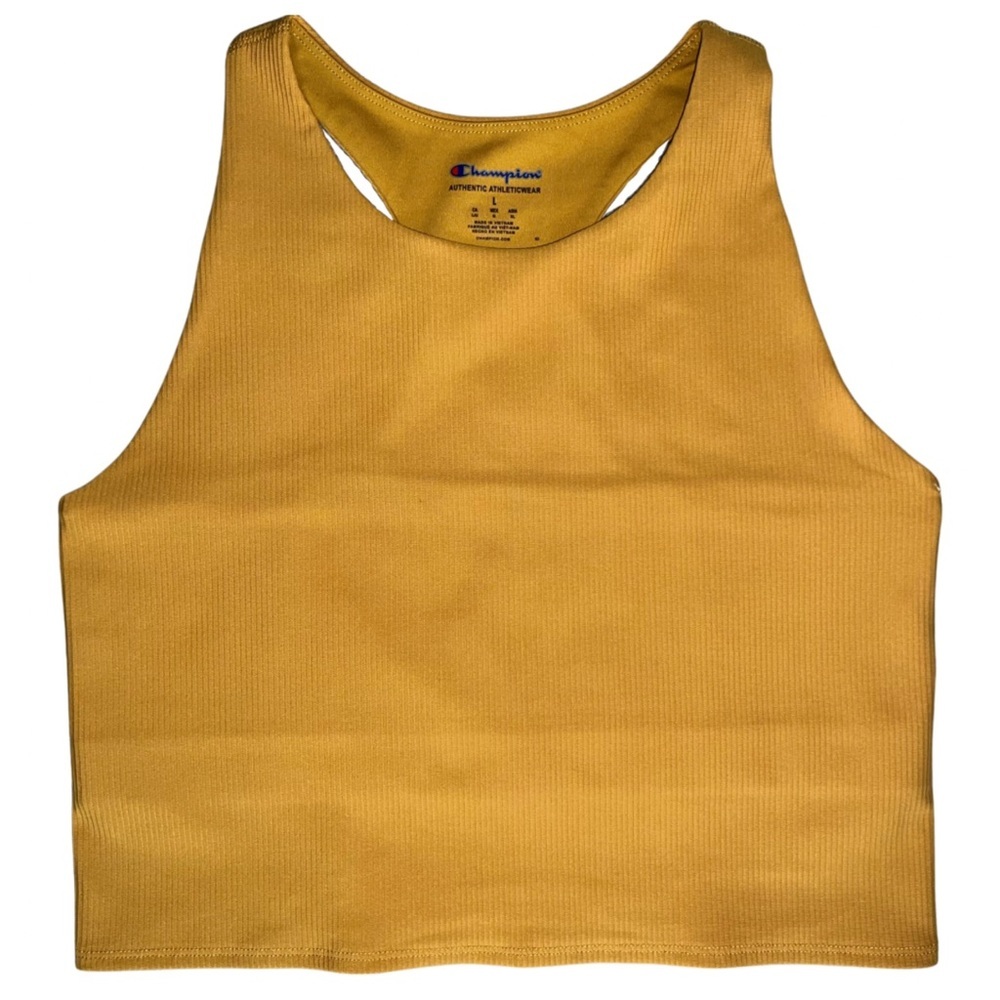 Champion C Logo Soft Touch Ribbed Cropped Tank Top - Picture 2 of 8